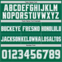 Load image into Gallery viewer, Custom White-Kelly Green Authentic Abstract Geometric Lines Gradient Football Jersey
