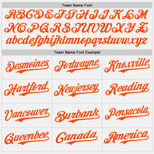Laden Sie das Bild in den Galerie-Viewer, Custom White Gold-Orange Raglan Line Gradient Stripe Authentic Baseball Jersey
