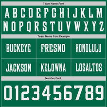 Laden Sie das Bild in den Galerie-Viewer, Custom Kelly Green-White Authentic Fluid Scratch Waves Football Jersey

