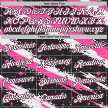 Laden Sie das Bild in den Galerie-Viewer, Custom Black White-Pink Brush Stroke Splatter Starburst Performance T-Shirt
