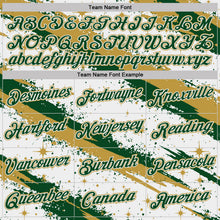 Charger l'image dans la galerie, Custom White Green-Old Gold Brush Stroke Splatter Starburst Performance T-Shirt
