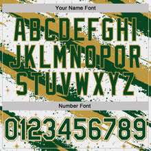 Charger l'image dans la galerie, Custom White Green-Old Gold Brush Stroke Splatter Starburst Performance T-Shirt
