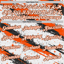 Charger l'image dans la galerie, Custom White Orange-Black Brush Stroke Splatter Starburst Performance T-Shirt
