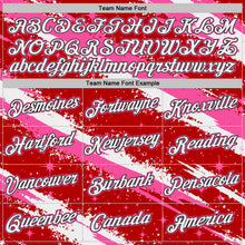 Загрузить изображение в средство просмотра галереи, Custom Red White Pink-Black Brush Stroke Splatter Starburst Performance T-Shirt

