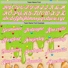 Laden Sie das Bild in den Galerie-Viewer, Custom Neon Green Cream-Pink Ice Cream Waffle Foodie Dessert Performance T-Shirt
