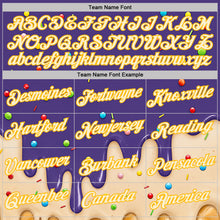 Charger l'image dans la galerie, Custom Purple Cream-Gold Ice Cream Waffle Foodie Dessert Performance T-Shirt
