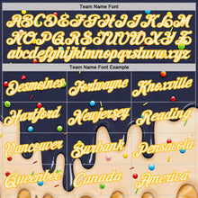 Laden Sie das Bild in den Galerie-Viewer, Custom Navy Cream-Gold Ice Cream Waffle Foodie Dessert Performance T-Shirt
