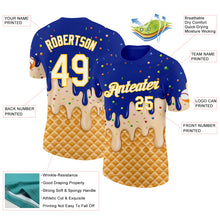 Загрузить изображение в средство просмотра галереи, Custom Royal Cream-Gold Ice Cream Waffle Foodie Dessert Performance T-Shirt
