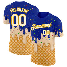 Загрузить изображение в средство просмотра галереи, Custom Royal Cream-Gold Ice Cream Waffle Foodie Dessert Performance T-Shirt
