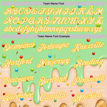 Charger l'image dans la galerie, Custom Pea Green Cream-Gold Ice Cream Waffle Foodie Dessert Performance T-Shirt
