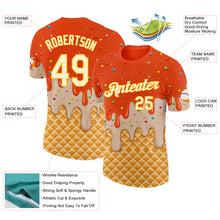Charger l'image dans la galerie, Custom Orange Cream-Gold Ice Cream Waffle Foodie Dessert Performance T-Shirt
