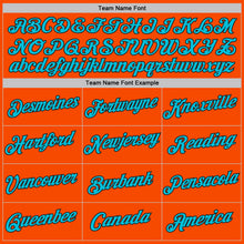 Load image into Gallery viewer, Custom Orange Neon Green Black-Lakes Blue Brush Stroke Splatter Performance T-Shirt
