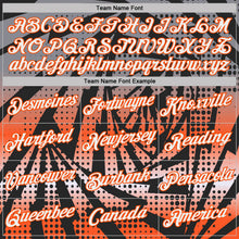 Load image into Gallery viewer, Custom Black White-Orange Lightning Gradient Dot Performance T-Shirt
