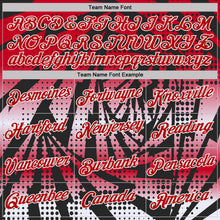 Load image into Gallery viewer, Custom Black Red-White Lightning Gradient Dot Performance T-Shirt
