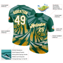 Load image into Gallery viewer, Custom Kelly Green White-Gold Lightning Gradient Dot Performance T-Shirt
