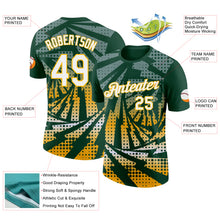 Load image into Gallery viewer, Custom Green White-Gold Lightning Gradient Dot Performance T-Shirt
