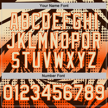 Load image into Gallery viewer, Custom Brown Cream-Orange Lightning Gradient Dot Performance T-Shirt
