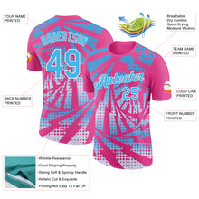 Load image into Gallery viewer, Custom Pink Sky Blue-White Lightning Gradient Dot Performance T-Shirt
