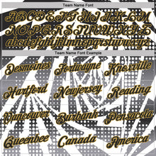 Load image into Gallery viewer, Custom White Black Gray-Old Gold Lightning Gradient Dot Performance T-Shirt
