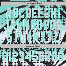 Load image into Gallery viewer, Custom Black Ice Blue-White Lightning Gradient Dot Performance T-Shirt

