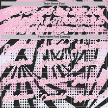 Load image into Gallery viewer, Custom Black Light Pink-White Lightning Gradient Dot Performance T-Shirt
