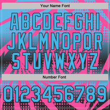 Load image into Gallery viewer, Custom Pink Sky Blue-Black Lightning Gradient Dot Performance T-Shirt
