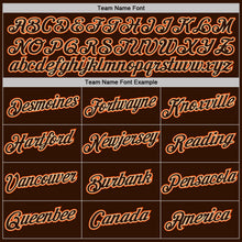 Load image into Gallery viewer, Custom Orange Brown-Cream Geometric V-Lines Color Block Performance T-Shirt
