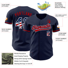 Laden Sie das Bild in den Galerie-Viewer, Custom Navy USA Flag White-Red Authentic Baseball Jersey
