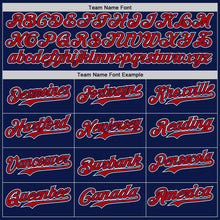 Laden Sie das Bild in den Galerie-Viewer, Custom Navy USA Flag White-Red Authentic Baseball Jersey
