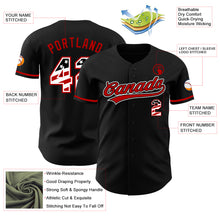 Laden Sie das Bild in den Galerie-Viewer, Custom Black USA Flag White-Red Authentic Baseball Jersey
