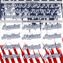 Laden Sie das Bild in den Galerie-Viewer, Custom Navy Red-White USA American Flag Authentic Baseball Jersey
