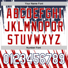 Laden Sie das Bild in den Galerie-Viewer, Custom Navy Red-White USA American Flag Authentic Baseball Jersey
