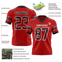 Laden Sie das Bild in den Galerie-Viewer, Custom Red Camo White-Black Authentic Digital Camouflage Panel Football Jersey
