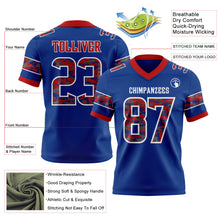 Laden Sie das Bild in den Galerie-Viewer, Custom Royal Camo White-Red Authentic Digital Camouflage Panel Football Jersey
