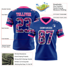 Laden Sie das Bild in den Galerie-Viewer, Custom Royal Camo White-Pink Authentic Digital Camouflage Panel Football Jersey
