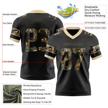 Laden Sie das Bild in den Galerie-Viewer, Custom Black Camo Olive-City Cream Authentic Digital Camouflage Panel Football Jersey
