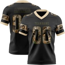 Laden Sie das Bild in den Galerie-Viewer, Custom Black Camo Olive-City Cream Authentic Digital Camouflage Panel Football Jersey
