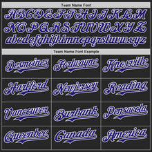 Laden Sie das Bild in den Galerie-Viewer, Custom Black USA Flag Camo White-Dark Purple Gradient Digital Camouflage Stars &amp; Stripes Two Tone Authentic Baseball Jersey
