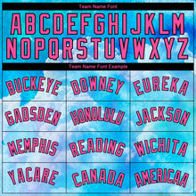 Загрузить изображение в средство просмотра галереи, Custom Sky Blue Pink-Black 3D Pattern Design Sky With Clouds Watercolor Style Authentic Basketball Jersey
