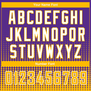 Custom Purple Gold-White Halftone Authentic City Edition Basketball Jersey