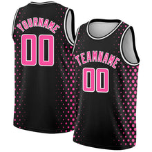 Load image into Gallery viewer, Custom Black Pink-White Halftone Authentic City Edition Basketball Jersey
