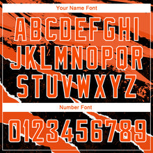 Загрузить изображение в средство просмотра галереи, Custom Black Orange-White 3D Pattern Design Torn Paper Style Authentic Basketball Jersey
