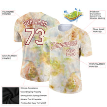 Load image into Gallery viewer, Custom Cream Crimson 3D Pattern Design Flowers Performance T-Shirt
