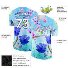 Load image into Gallery viewer, Custom Lakes Blue White-Royal 3D Pattern Design Flowers Performance T-Shirt
