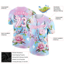 Laden Sie das Bild in den Galerie-Viewer, Custom Pink White 3D Pattern Design Flowers Performance T-Shirt
