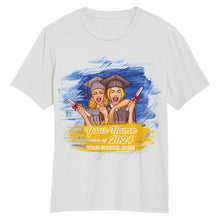 Load image into Gallery viewer, Custom White Gold 3D Graduation Performance T-Shirt
