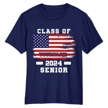 Load image into Gallery viewer, Custom Navy Red-Royal 3D Graduation Performance T-Shirt
