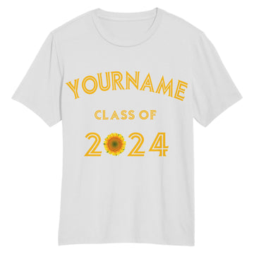 Custom White Gold 3D Graduation Performance T-Shirt