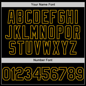 Custom Black Gold Line Authentic Baseball Jersey