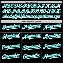 Load image into Gallery viewer, Custom Black White-Teal Line Authentic Baseball Jersey
